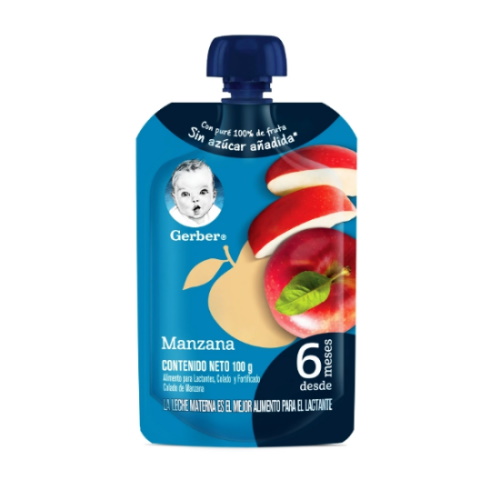 GERBER POUCH COLADO MANZANA X 100GR