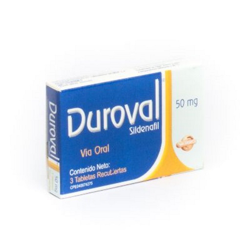 DUROVAL 50 MG X 3 TAB VALMORCA