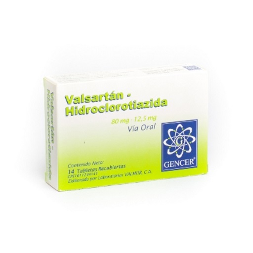 VALSARTAN 80/12.5 MG X 14 TAB GENCER