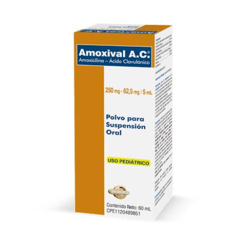 AMOXIVAL A.C. 250 MG/62.5 MG X 60 ML