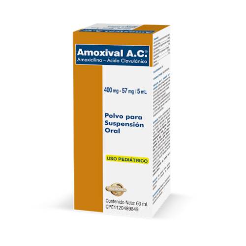 AMOXIVAL A.C. 400 MG / 57 MG X 60 ML