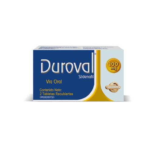 DUROVAL 100 MG X 2 TAB VALMORCA