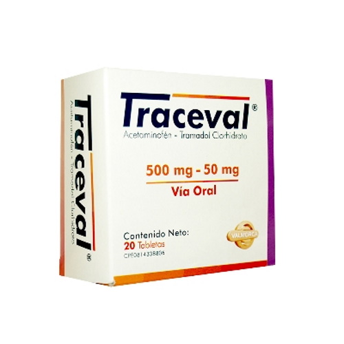 TRACEVAL 500 MG / 50 MG X 20 VALMORCA