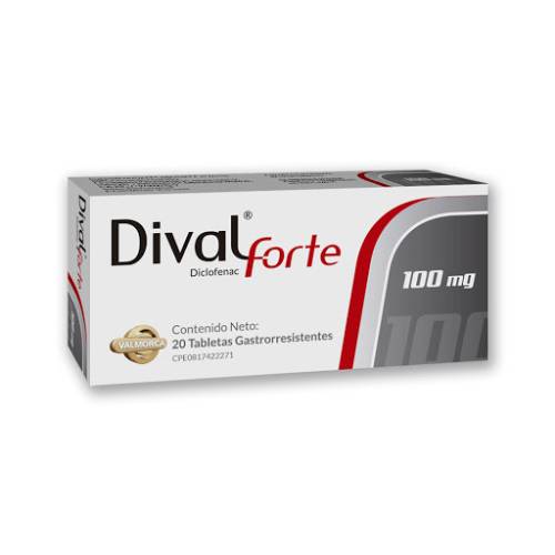 DIVAL FORTE 100 MG X 20 TAB VALMORCA
