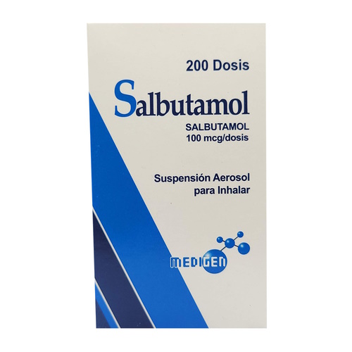 SALBUTAMOL INHALADOR 100 MCG / 200 DOSIS MEDIGEN OFTALMI