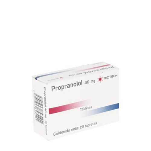 PROPRANOLOL 40 MG X 20 TAB RX BIOTECH