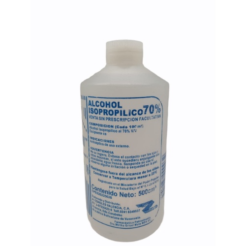 ALCOHOL ISOPROPILICO AL 70% X 500 ML ALVA