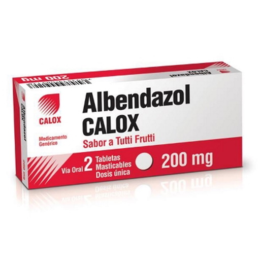 ALBENDAZOL 200 MG X 2 TAB  MAST CALOX