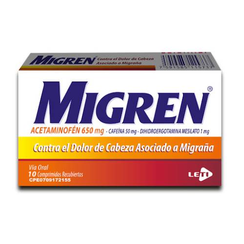 MIGREN 650 MG X 10 COMP LETI
