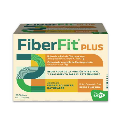 FIBERFIT PLUS POLVO SABOR NARANJA X 20 SOBRE LETI
