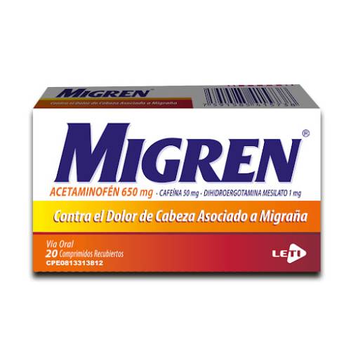 MIGREN 650 MG X 20 COMP LETI