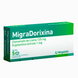 MIGRADORIXINA 125/1 MG X 5 COMP MEGALABS