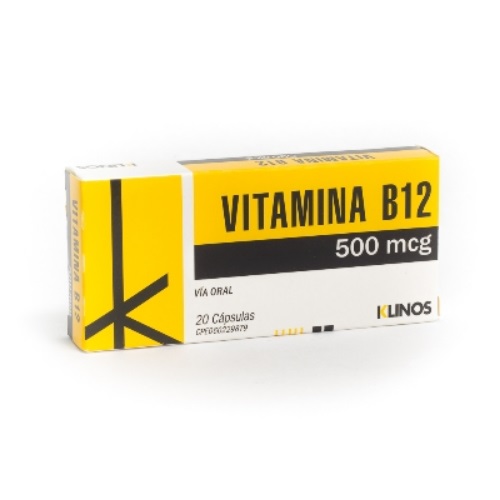 VIT B12 500 MCG X 20 CAP  KLINOS