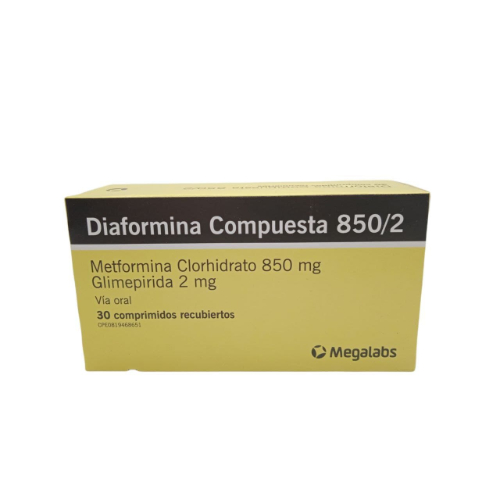 DIAFORMINA COMPUESTA 850/2 MG X 30 COMP MEGALABS