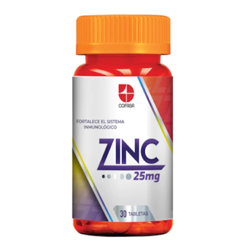 ZINC 25 MG X 30 TAB COFASA