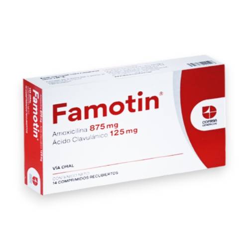 FAMOTIN 875/125 MG  X 14 COMP COFASA