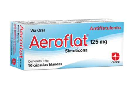 AEROFLAT 125 MG X 10 CAP BL COFASA