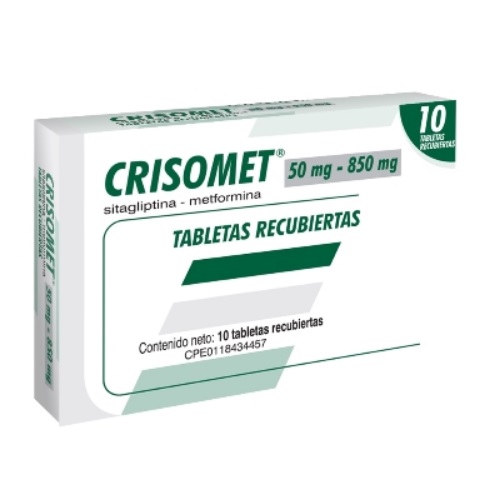 CRISOMET 50 MG / 850 MG X 10 TAB REC FARMA