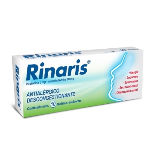 RINARIS 5MG/60 MG X 10 TAB FARMA
