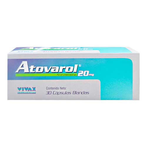 ATOVAROL 20 MG X 30 CAP BLANDAS VIVAX