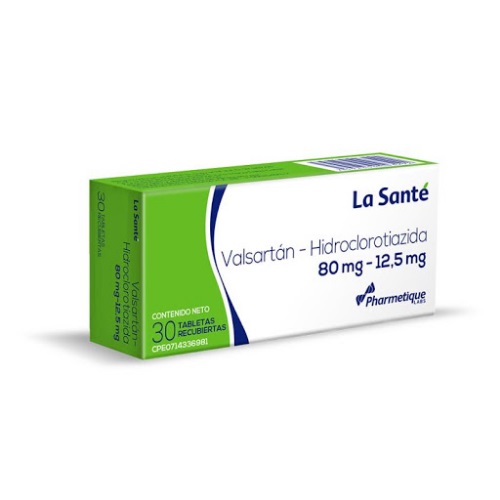 VALSARTAN 80/12.5 MG X 30 TAB LA SANTE