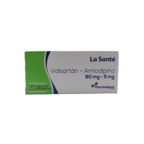 VALSARTAN AMLODIPINA 80 / 5MG X 30 TAB LA SANTE