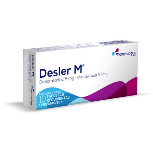 DESLER M TAB 5/10 MG X 10 TAB PHARMETIQUE