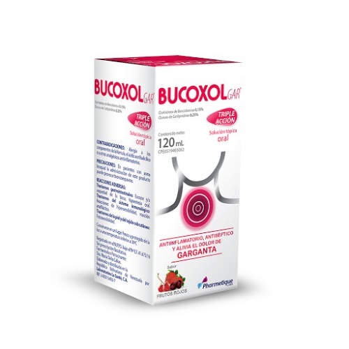 BUCOXOLGAR SOL TOPICO BUCAL FRUTOS ROJOS X 120 ML PHARMETIQUE
