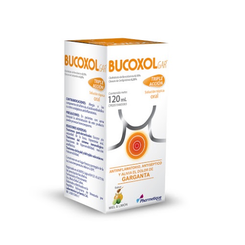 BUCOXOLGAR SOL TOPICO BUCAL MIEL LIMON X 120 ML PHARMETIQUE