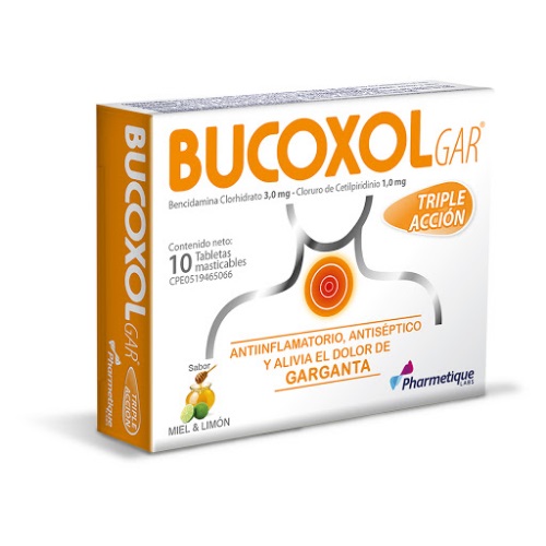 BUCOXOLGAR TAB MAST MIEL LIMON X 10 PHARMETIQUE
