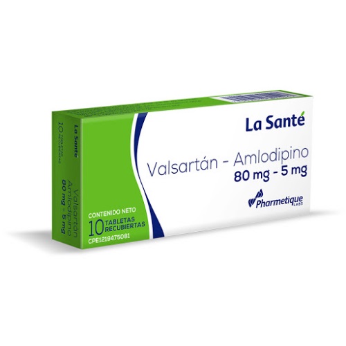 VALSARTAN - AMLODIPINA 80/5 MG X 10 TAB LA SANTE