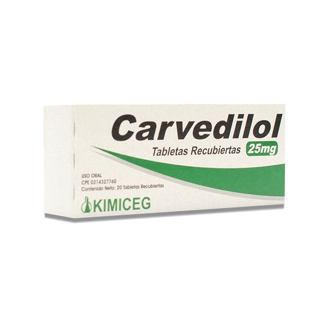 CARVEDILOL 25 MG X 20 TAB REC KIMICEG