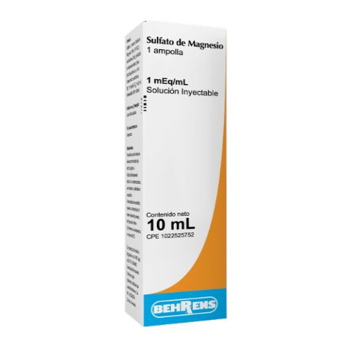 SULFATO DE MAGNESIO 1 MEQ / ML X 10 ML BEHRENS