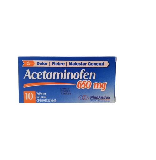 ACETAMINOFEN 650 MG X 10 TAB PLUSANDEX