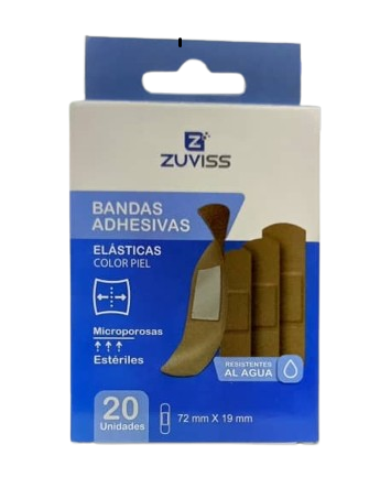 CURITAS ELASTICAS COLOR PIEL X 20  ZUVISS