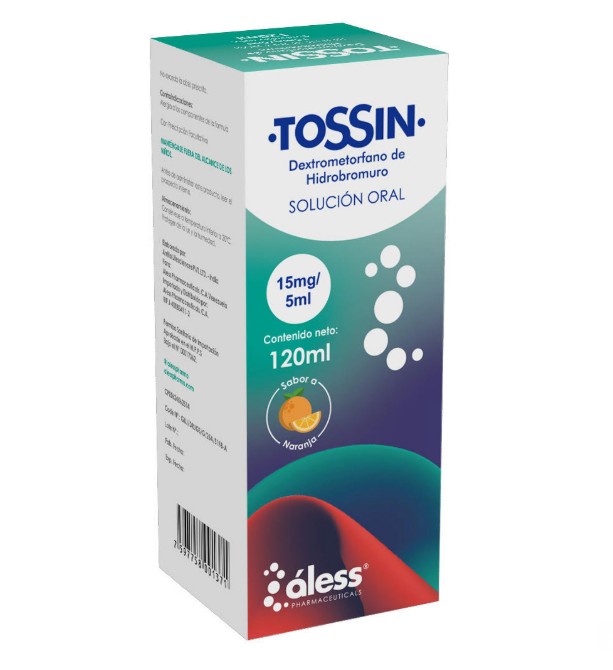 TOSSIN SOL ORAL 15 MG / 5ML X 120 ML ALESS PHARMACEUTICALS