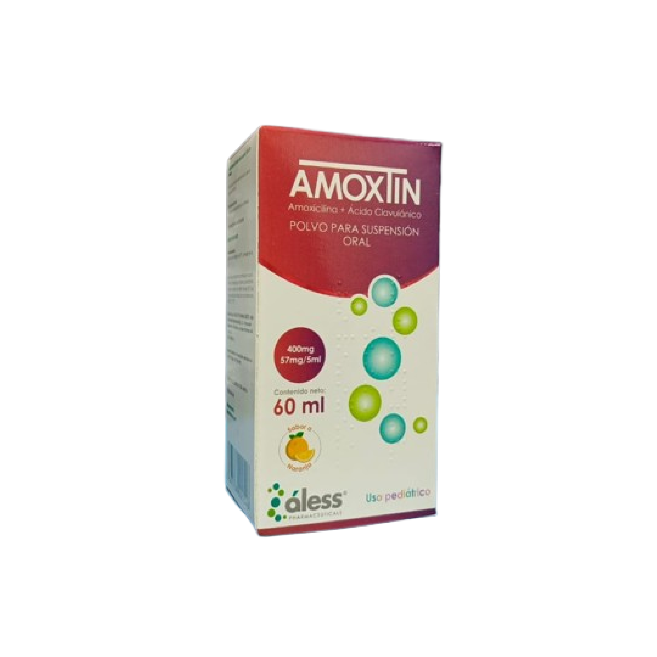 AMOXTIN POLVO P/SUSP 400 MG/57 MG/5 ML X 60 ML ALESS