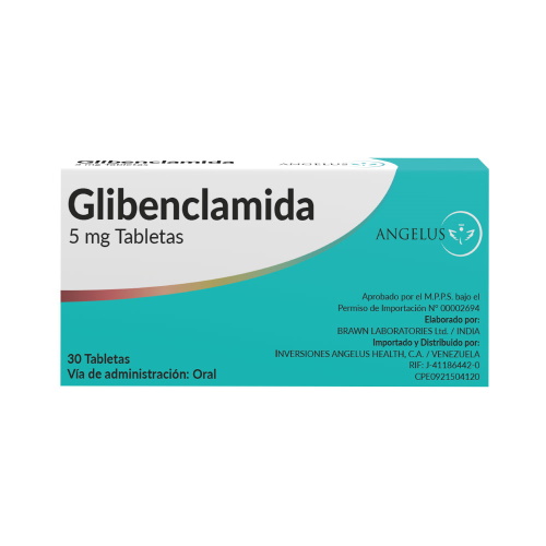 GLIBENCLAMIDA 5 MG X 30 TAB ANGELUS **