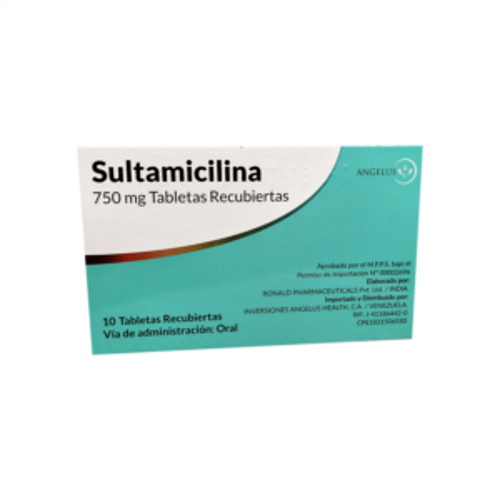 SULTAMICILINA 750 MG X 10 TAB ANGELUS