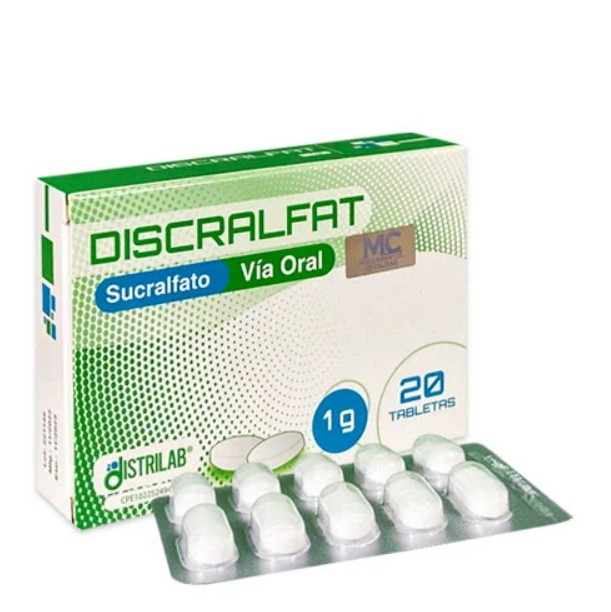 DISCRALFAT 1 GR X 20 TAB DISTRILAB