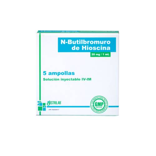 N- BUTIL BROMURO DE HIOSCINA 20MG/1ML X 1 AMP DISTRILAB