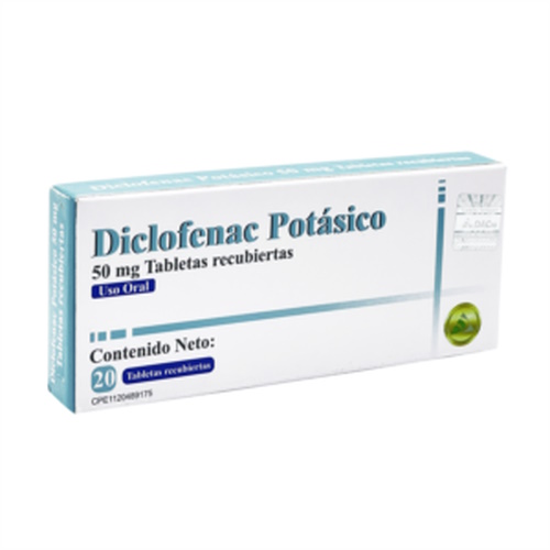 DICLOFENAC POT 50 MG X 20 TAB REC DAC55