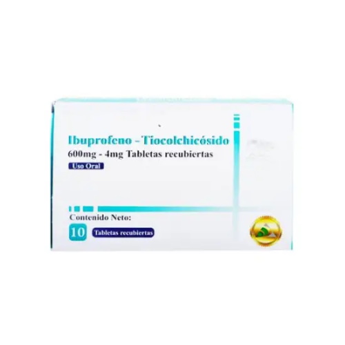 IBUPROFENO TIOCOLCHICOSIDO 600 MG/4 MG X 10 TAB DAC55
