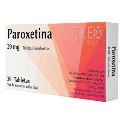 PAROXETINA 20 MG X 30 TAB CLEOPHARMA