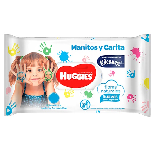 TOALLAS HUMEDAS HUGGIES MANITOS Y CARITA X 48
