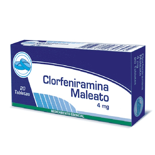 CLORFENIRAMINA MALEATO 4 MG X 20 TAB COASPHARMA