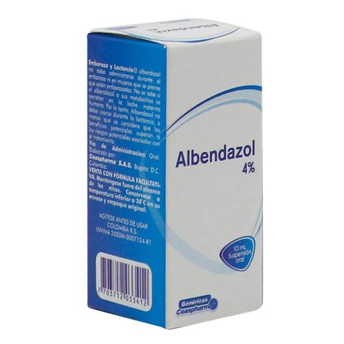 ALBENDAZOL SUSP 400 MG X 10 ML COASPHARMA