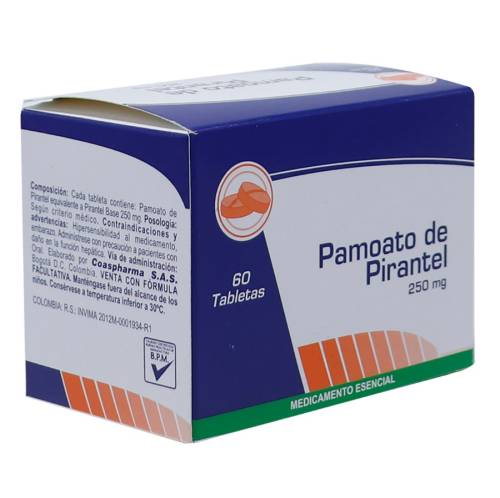 PAMOATO DE PIRANTEL 250 MG X 10 TAB COASPHARMA