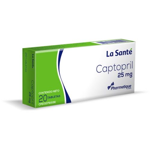 CAPTOPRIL 25 MG X 20 TAB LA SANTE