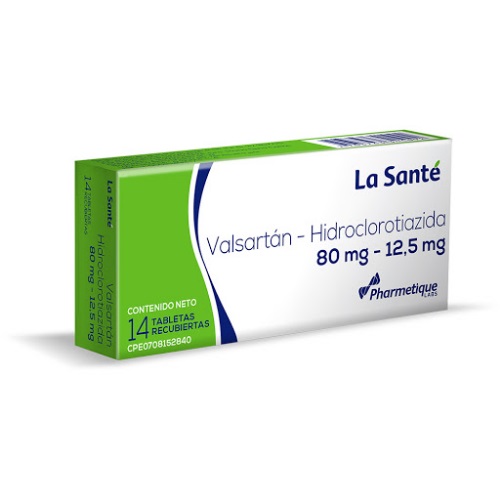 VALSARTAN 80/12.5 MG X 14 TAB LA SANTE